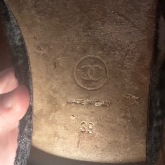 Chanel Tweed 2016 Interlocking CC Loafers Size 39 - Picture 4 of 5
